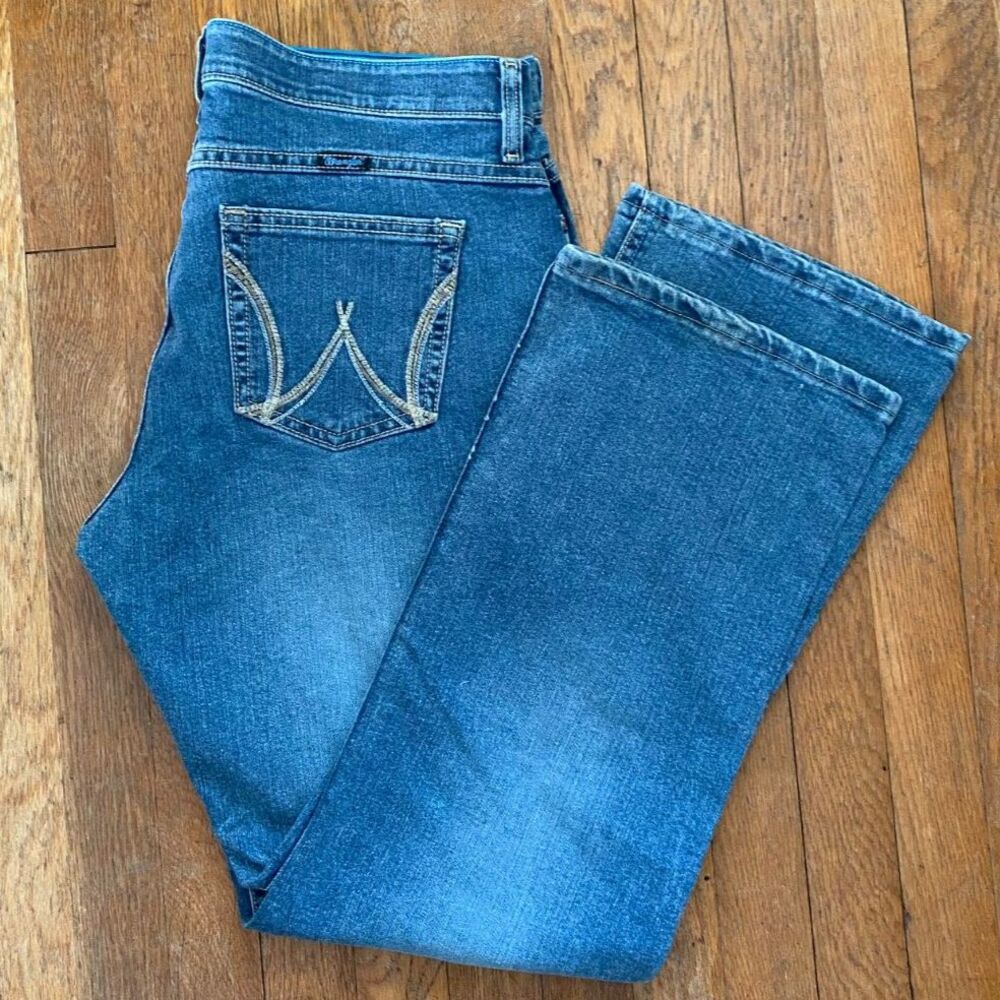 Wrangler Q Baby No Gap Waist Wide Leg Denim Size11/12x30